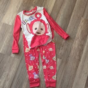 Adorable Red and White Kids Pajama Set